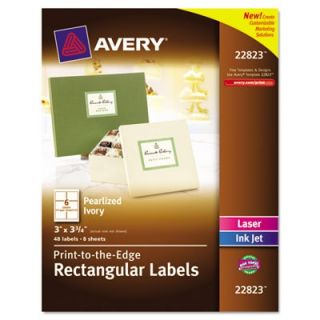 Avery Labels Rectangle Easy Peel Labels, 3 x 3 3/4, Pearl (22823)