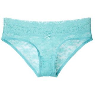 Xhilaration Juniors All Over Lace Hipster   Aqua S