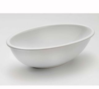 Browne Foodservice 9 in Taz Ceramic Serving Bowl, White
