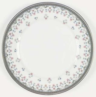 Oxford (Div of Lenox) Ashley Dinner Plate, Fine China Dinnerware   Pink & Blue F