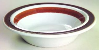 Arabia of Finland Rosmarin Brown Rim Cereal Bowl, Fine China Dinnerware   Brown
