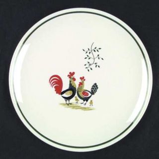 Steubenville Family Affair Dinner Plate, Fine China Dinnerware   Rooster, Hen &