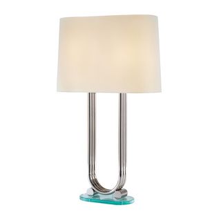 Dorian 2 light Polished Nickel Finsih Table Lamp