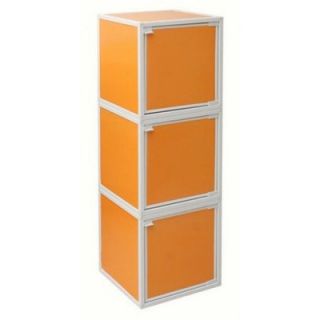Way Basics 3 Cube Modular Storage Box WB BOX3 Color Orange