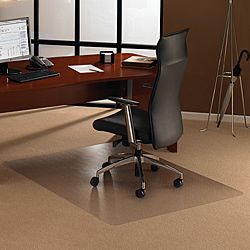 Floortex Cleartex Ultimat Polycarbonate Rectangular Chair Mat (48x53) For Carpet