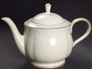 Lenox China Courtyard Gold Teapot & Lid, Fine China Dinnerware   American Home,