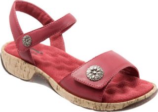 Womens SoftWalk Bandito   Red Veg Calf Leather Casual Shoes
