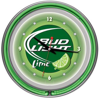Bud Light Lime 14 inch Neon Wall Clock