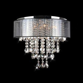 Visalia Chrome 9 light Flushmount Chandelier