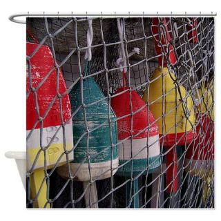  Netted Lobster Buoys Shower Curtain  Use code FREECART at Checkout