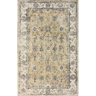 Nuloom Traditional Border Ivory Microfiber Rug (5 X 8) (IvoryPattern BorderTip We recommend the use of a non skid pad to keep the rug in place on smooth surfaces.All rug sizes are approximate. Due to the difference of monitor colors, some rug colors may
