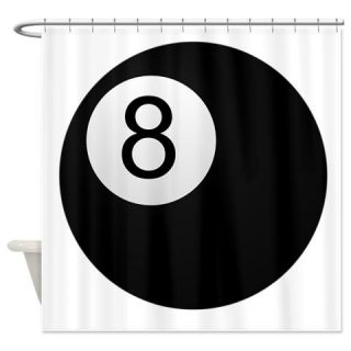  Black Eight Ball Shower Curtain  Use code FREECART at Checkout
