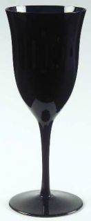 Carico Tivoli Black Wine Glass   All Black, Smooth   Bowl And Stem