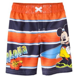 Disney Mickey Mouse Infant Toddler Boys Swim Trunk   Red 12 M