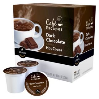 Cafe Escapes Dark Chocolate Hot Cocoa Keurig K Cups, 16 Count