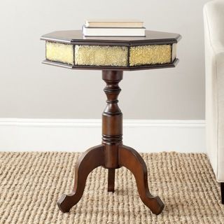 Safavieh Daphne Dark Brown Side Table (Dark BrownMaterials BirchwoodDimensions 27.25 inches high x 21 inches wide x 21 inches deepThis product will ship to you in 1 box.Minor assembly required )