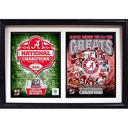 Encore Select 2011 National Champion University Of Alabama Double Frame (BlackComes ready to hangMaterials Wood/glass/paper/metalDimensions 18 inches high x 12 inches wide )
