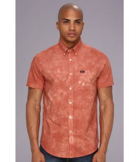 RVCA Thatll Do Tye Dye S/S Woven Shirt Mens Short Sleeve Button Up (Red)