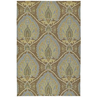 Fiesta Brown Indoor/ Outdoor Damask Rug (76 X 90)