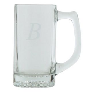 Block Monogram Beer Mug Set of 4   B