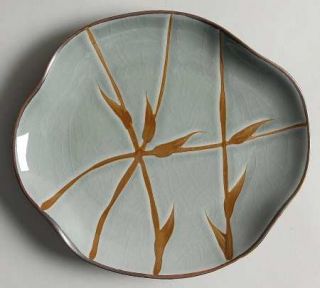 American Atelier Spirit Salad Plate, Fine China Dinnerware   Tan Bamboo On Sage