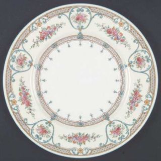 Wedgwood Newlyn (W1655) Dinner Plate, Fine China Dinnerware   Floral Sprays, Tur