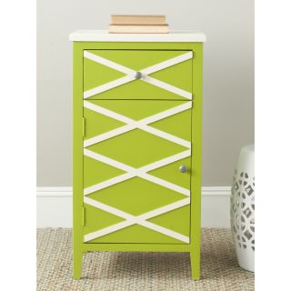 Safavieh Brandy Lime Green/ White Small Cabinet (Lime green and whiteMaterials Poplar woodDimensions 33.4 inches high x 18 inches wide x 14.9 inches deepThis product will ship to you in 1 box.Furniture arrives fully assembled )