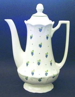 Johnson Brothers Berries Coffee Pot & Lid, Fine China Dinnerware   Blue Berries