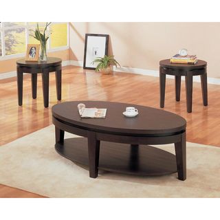Cappuccino Oval Cocktail Table