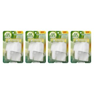 AIR WICK Double Fresh Warming Device   use with 2 Refills of fragrance, 4 Pack