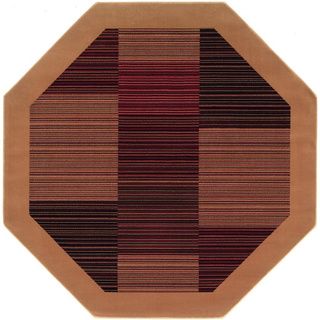 Everest Hamptons Camel Rug (710 Octagon) (Deep camelSecondary colors Crimson, dark paprika, deep clay, spiced pumpkin, terra cottaPattern StripesTip We recommend the use of a non skid pad to keep the rug in place on smooth surfaces.All rug sizes are ap