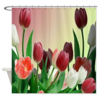  Red and White Tulips Shower Curtain  Use code FREECART at Checkout