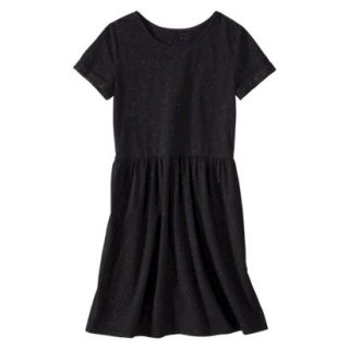 Mossimo Supply Co. Juniors Short Sleeve Fit & Flare Dress   Black M(7 9)