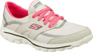 Womens Skechers GOwalk 2 Golf   Gray/Hot Pink Casual Shoes