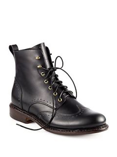 Rag & Bone Cozen Lace Up Ankle Boots   Black