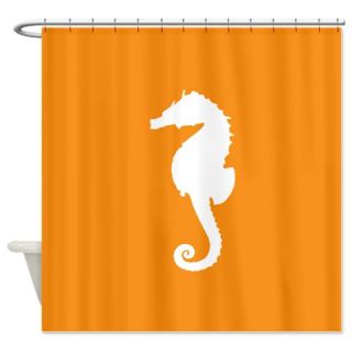  Orange seahorse Shower Curtain  Use code FREECART at Checkout