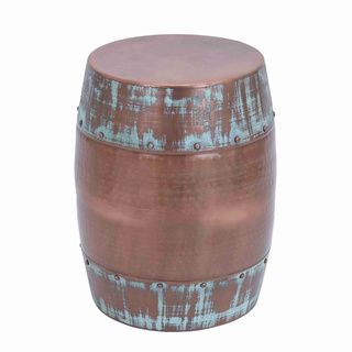 Dark Copper Stool (MetalSetting Indoor and outdoorColor/finish Dark copperQuantity One (1)Dimensions 20 inches high x 14 inches wide x 14 inches deep)