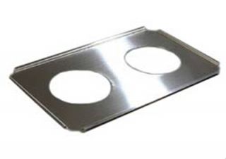 Carlisle Full Size Adapter Plate   (2)6 1/2 Inset Holes, Stainless Steel