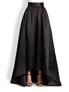 St. John Silk Satin Ball Gown Skirt   Caviar