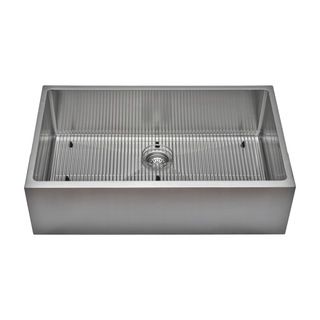 Wells Commercial Grade 16 gauge 33 inch Handcrafted Single Bowl Undermount Stainless Steel Kitchen Sink Pack