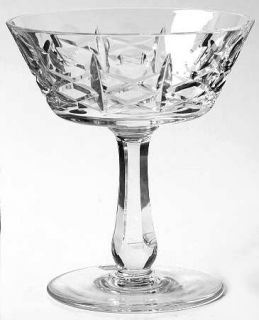 Royal Leerdam   Netherland Rle4 Champagne/Tall Sherbet   Clear,Plain Bowl,Cut St