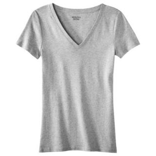 Womens Ultimate V Neck Tee   Gray Heather   L