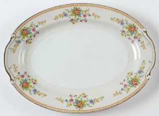 National China (Japan) Patricia 14 Oval Serving Platter, Fine China Dinnerware