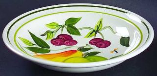 Portmeirion Summer Fruit Rim Soup Bowl, Fine China Dinnerware   Fruit Design