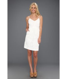 Vince Camuto Spaghetti Strap Dress w/ Contrast Side Panels Womens Dress (White)