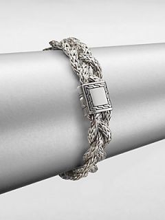 John Hardy Sterling Silver Braided Chain Bracelet/Small   Silver