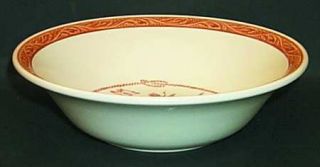 Nikko Round Up Soup/Cereal Bowl, Fine China Dinnerware   Finetableware,Brown Emb