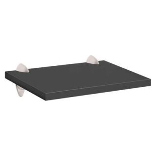 Wall Shelf Black Sumo Shelf With Stainless Steel Ara Supports   18W x 16D