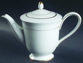 Style House Bridal Wreath Teapot & Lid, Fine China Dinnerware   Gold Inner Ring,