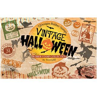 Rubber Stamp Set Vintage Halloween